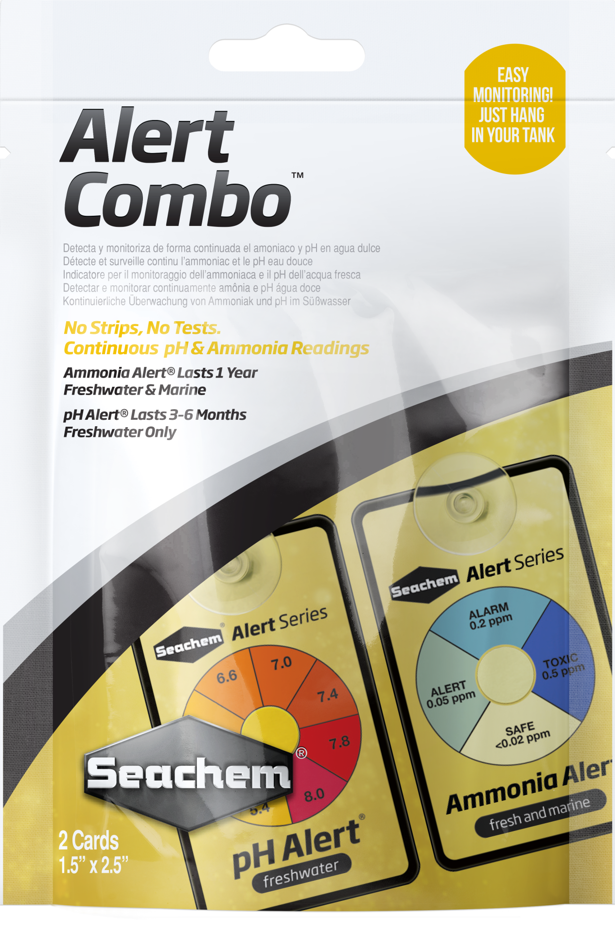 Seachem Alert Combo Pack (pH ve Amonyak Uyarı Kiti Bir Arada)