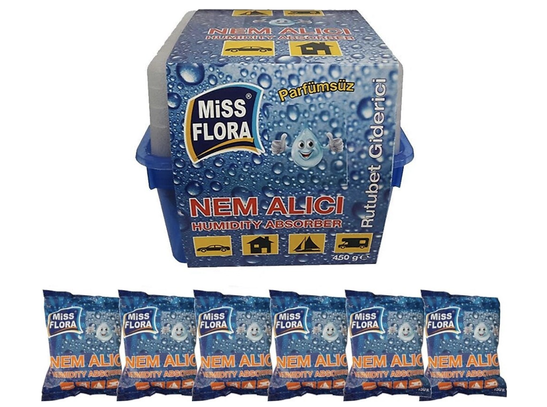 Miss Flora 450 Gram Nem Alıcı + 6 Yedek Tablet