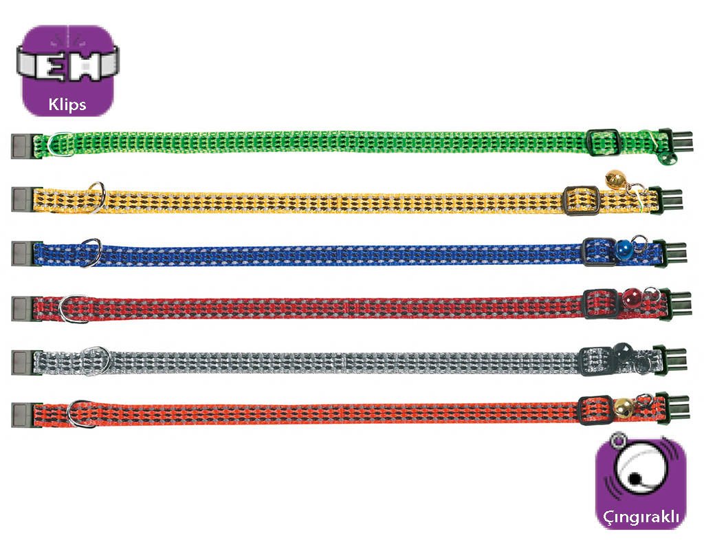 Karlie Kedi Tasma Çıngıraklı 25-35Cm Karışık Renkli