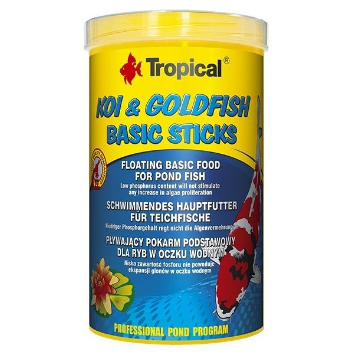 Tropical Koi Goldfish Basic Sticks Balık Yemi 1000 ml