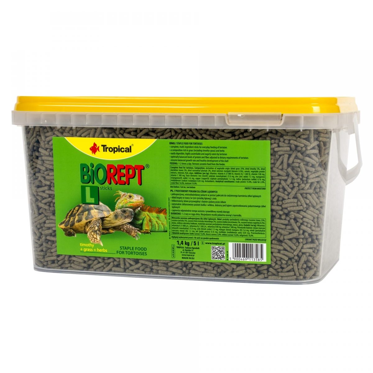 Tropical Biorept L Kara Kaplumbağası Yemi (5 litre) 1,4 Kg