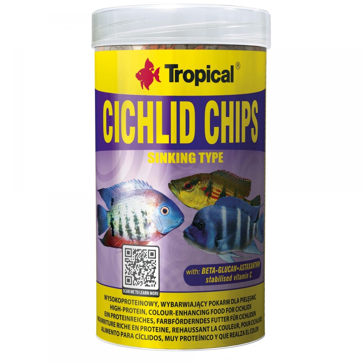 Tropical Cichlid Chips Akvaryum Balık Yemi 250 ml
