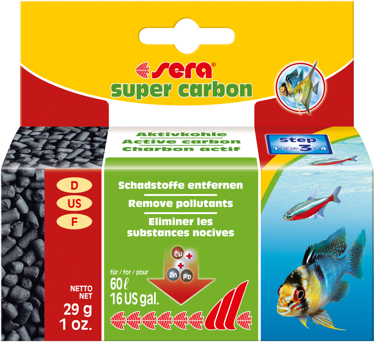 Sera Super Carbon Akvaryum Aktif Karbon Filtre Malzemesi 29 gr