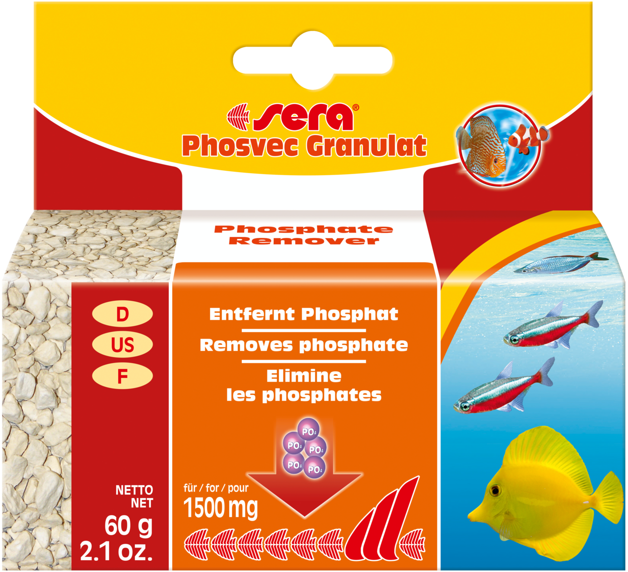 Sera Phosvec Granulat Akvaryum Fosfat Giderici 60 gr