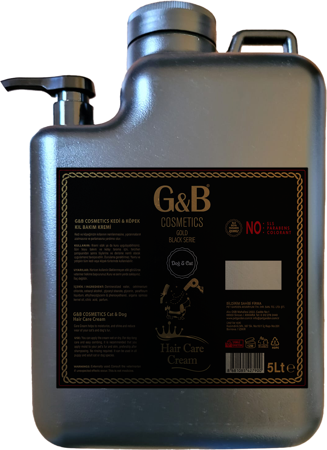 G&B Kıl Bakım Pet Kremi 5 Lt