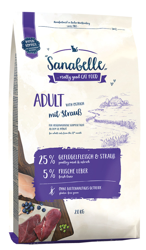 Sanabelle Adult Deve Kuşu Etli Yetişkin Kedi Maması 2 Kg