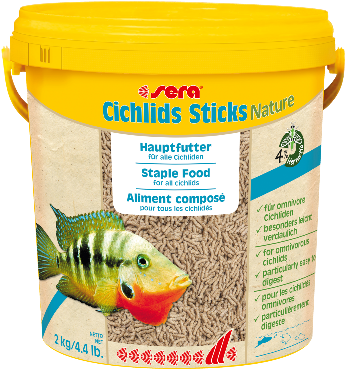 Sera Cichlid Sticks Nature Balık Yemi (10 litre) 2 kg