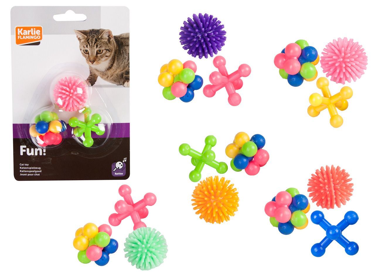 Karlie Kauçuk Kedi Oyuncakları 4 Cm 3'lü
