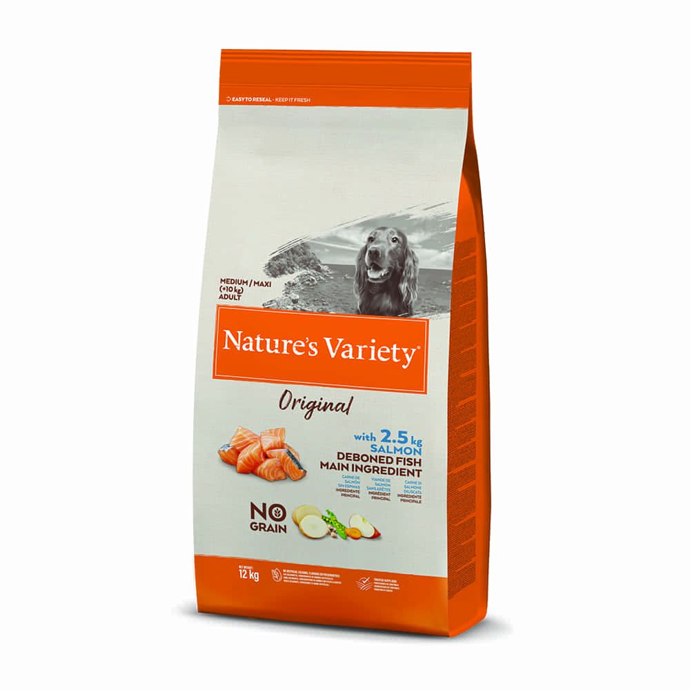 Nature's Variety Köpek No Grain Medium/Maxi Adult Salmon 12 Kg