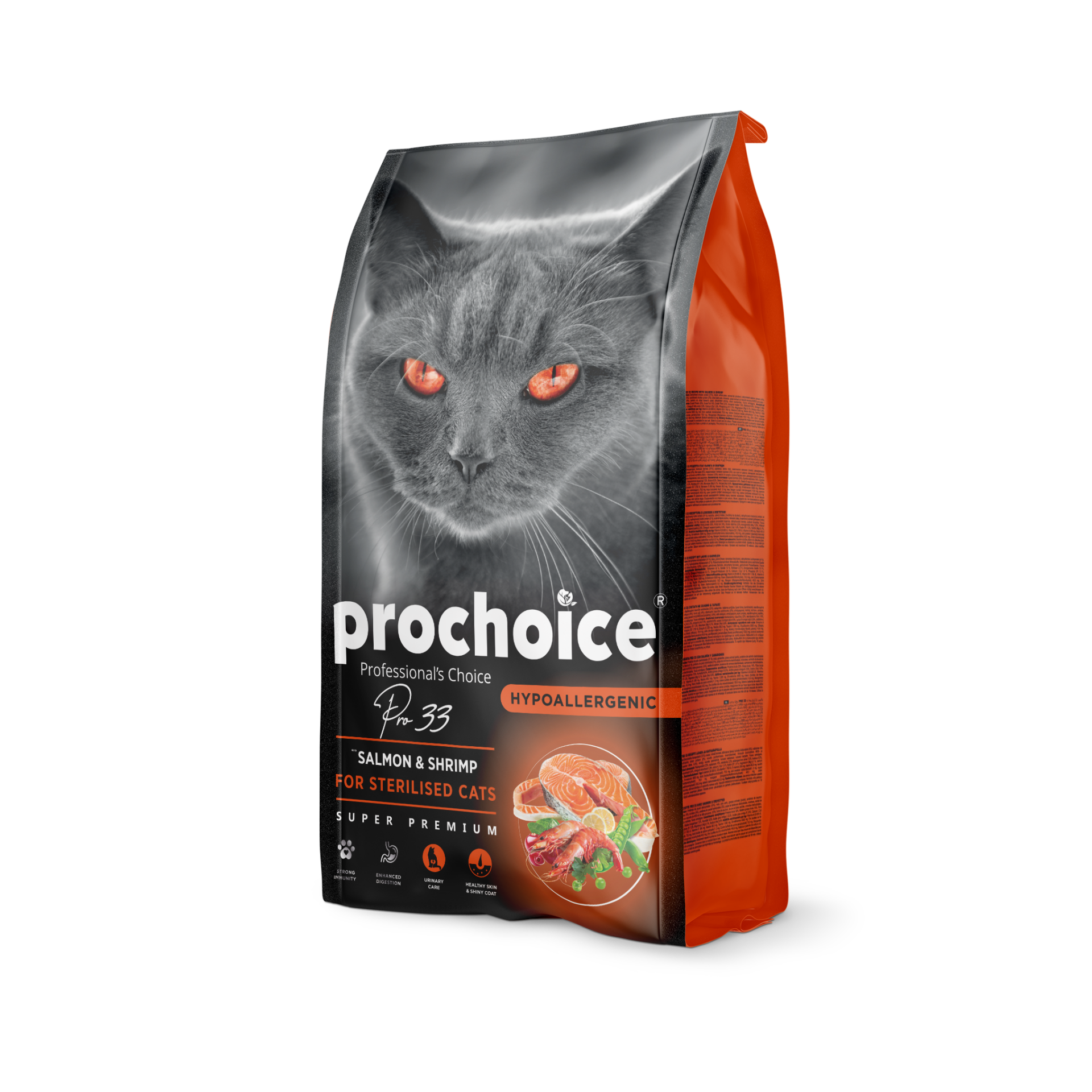 Prochoice Pro33 Sterilized Cats - Salmon & Shrimp Kedi Maması 2 Kg