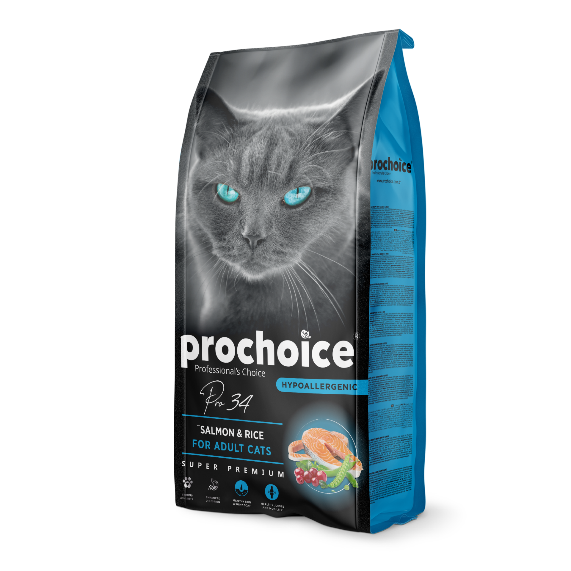 Prochoice Pro34 Adult Cats - Salmon & Rice Kedi Maması 15 Kg