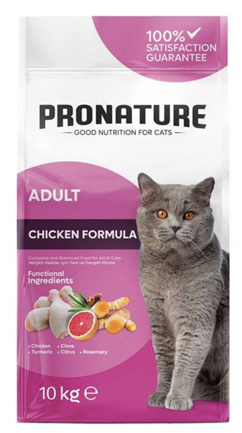 Pronature Tavuklu ve Pirinçli Yetişkin Kedi Maması 10 Kg