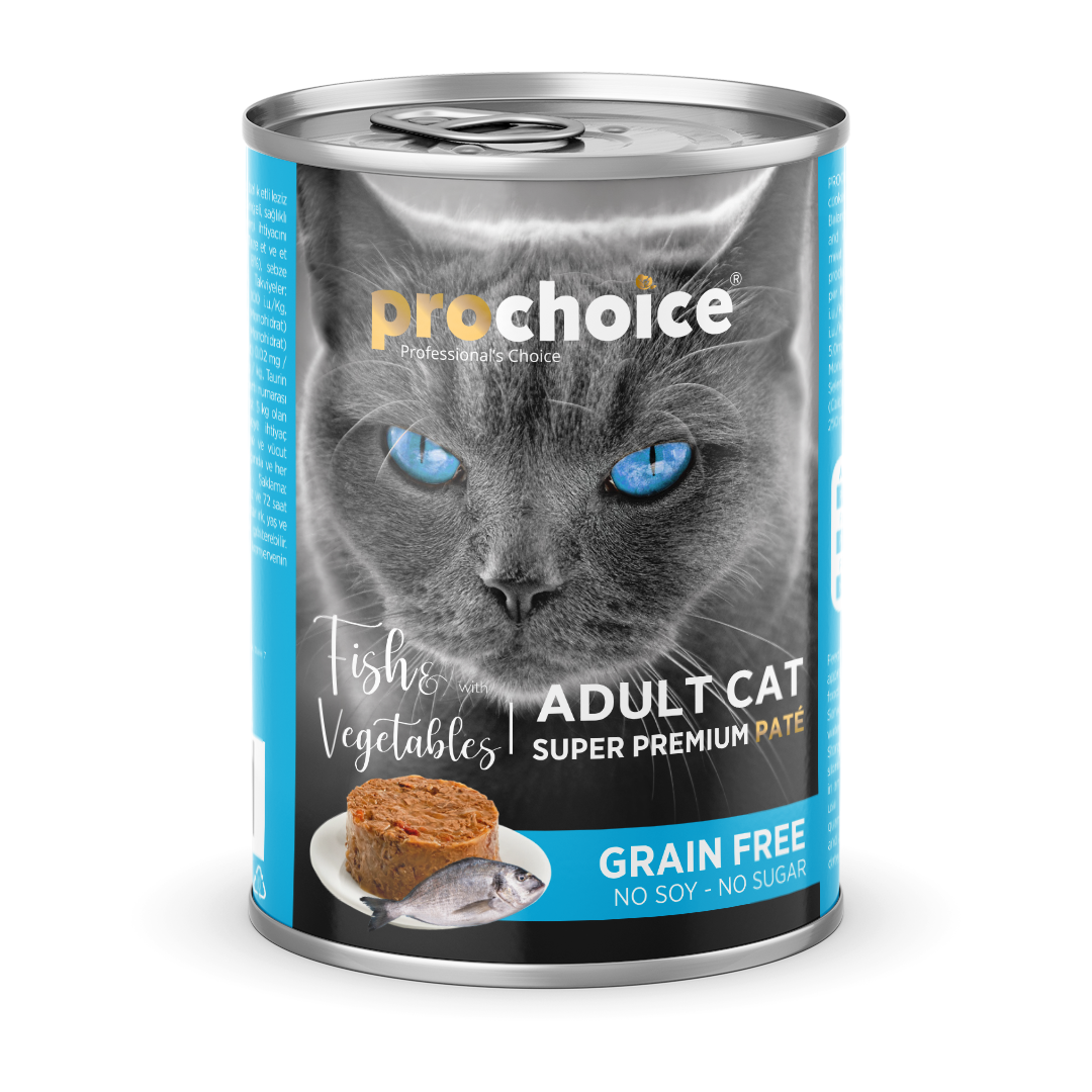 Prochoice Fish & Vegetables Pate For Adult Cats Yaş Kedi Maması 400 gr