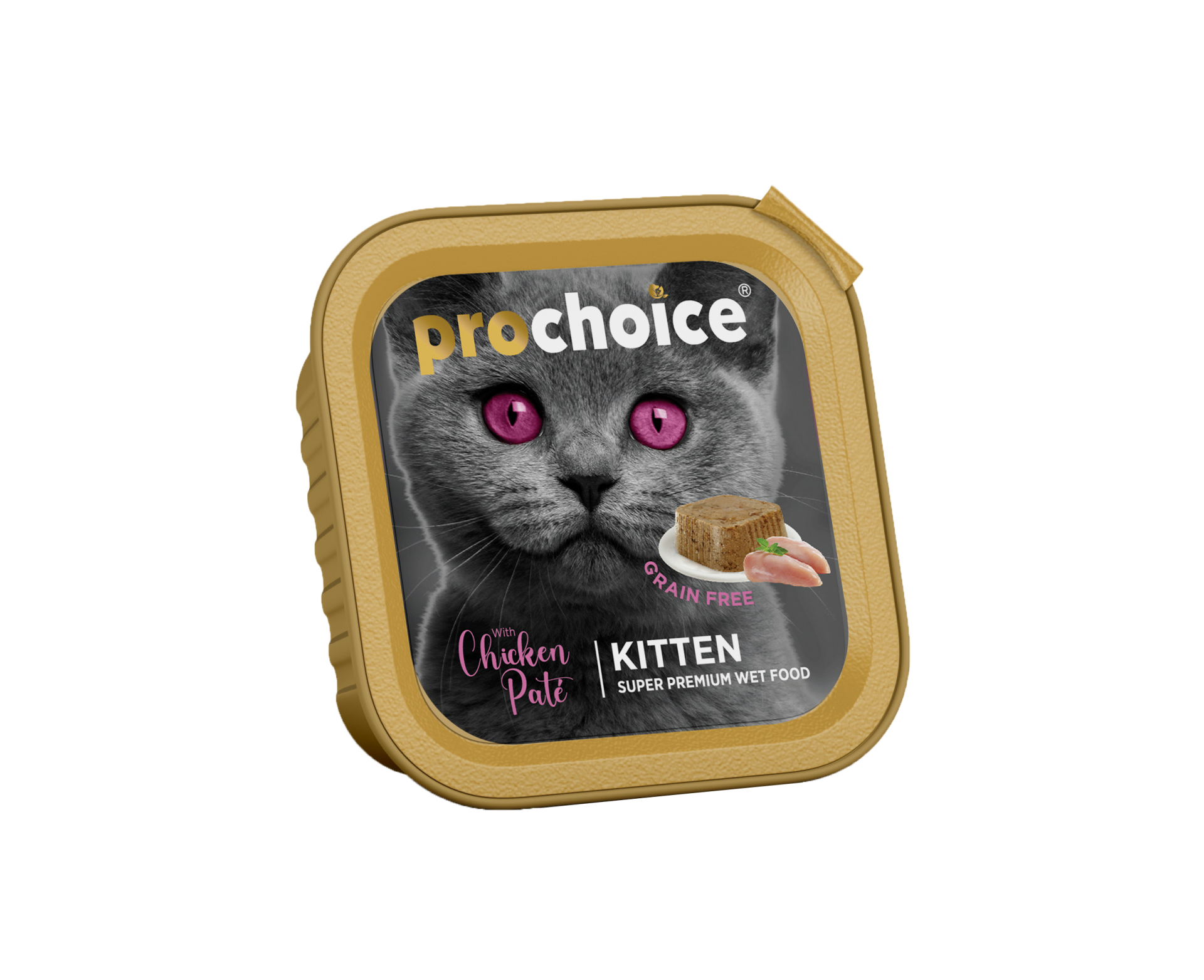 Prochoice Chicken Pate For Kittens Alu Tray Yaş Kedi Maması 100 gr