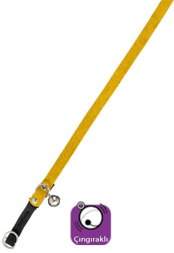 Karlie Kadife Kedi Tasma Çıngıraklı 30 Cm Sarı