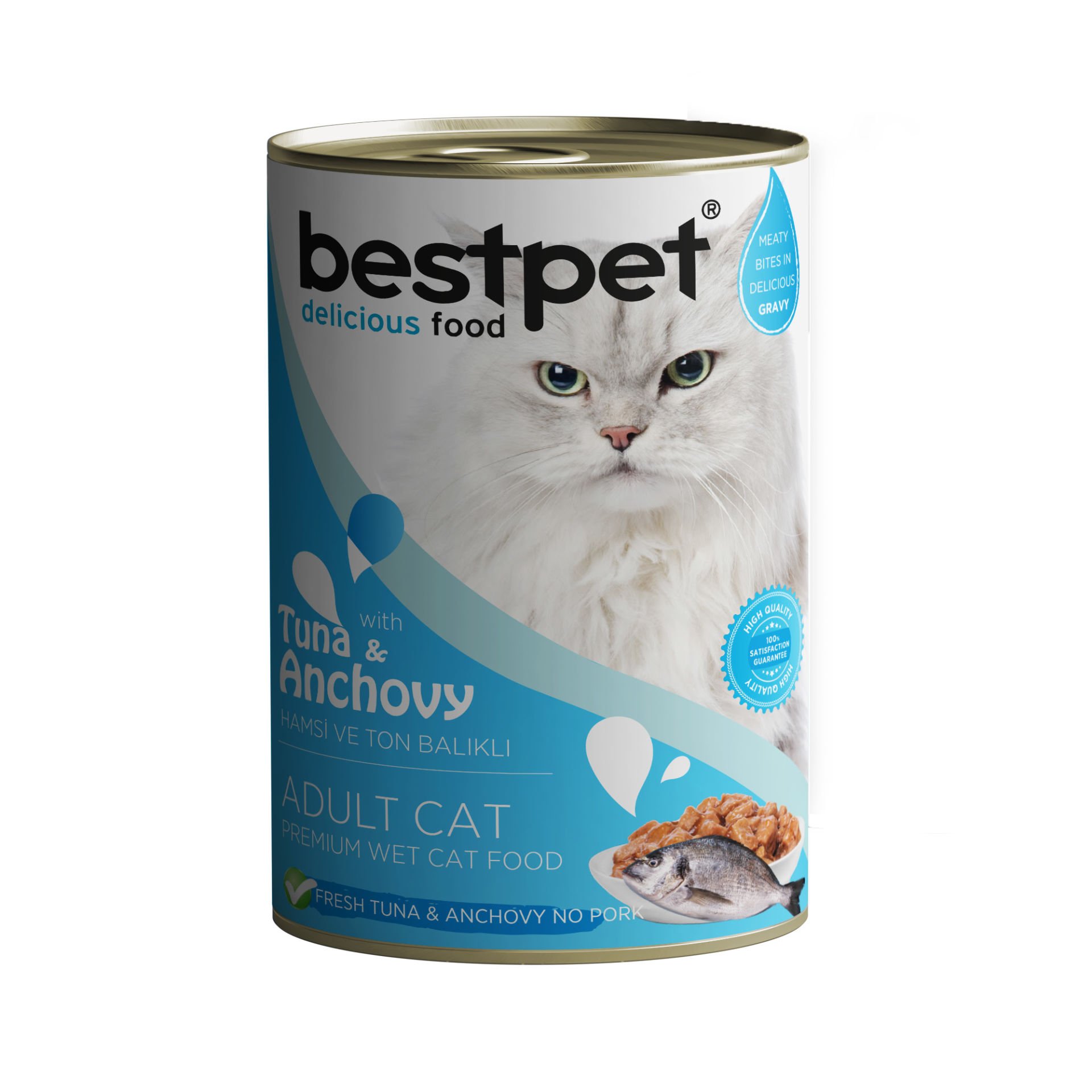 Bestpet Tuna & Aanchovy In Jelly Yaş Kedi Maması 400 gr