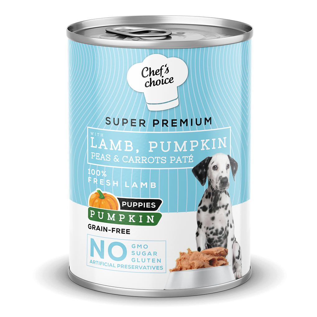 Chef's Choice Kuzulu ve Bal Kabaklı Tahılsız Ezme Yavru Köpek Konservesi 400 gr