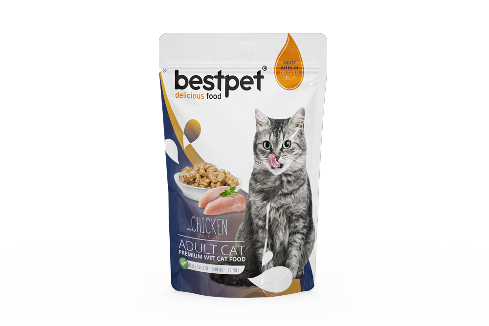 Bestpet Chicken In Jelly Pouch Yaş Kedi Maması 85 gr