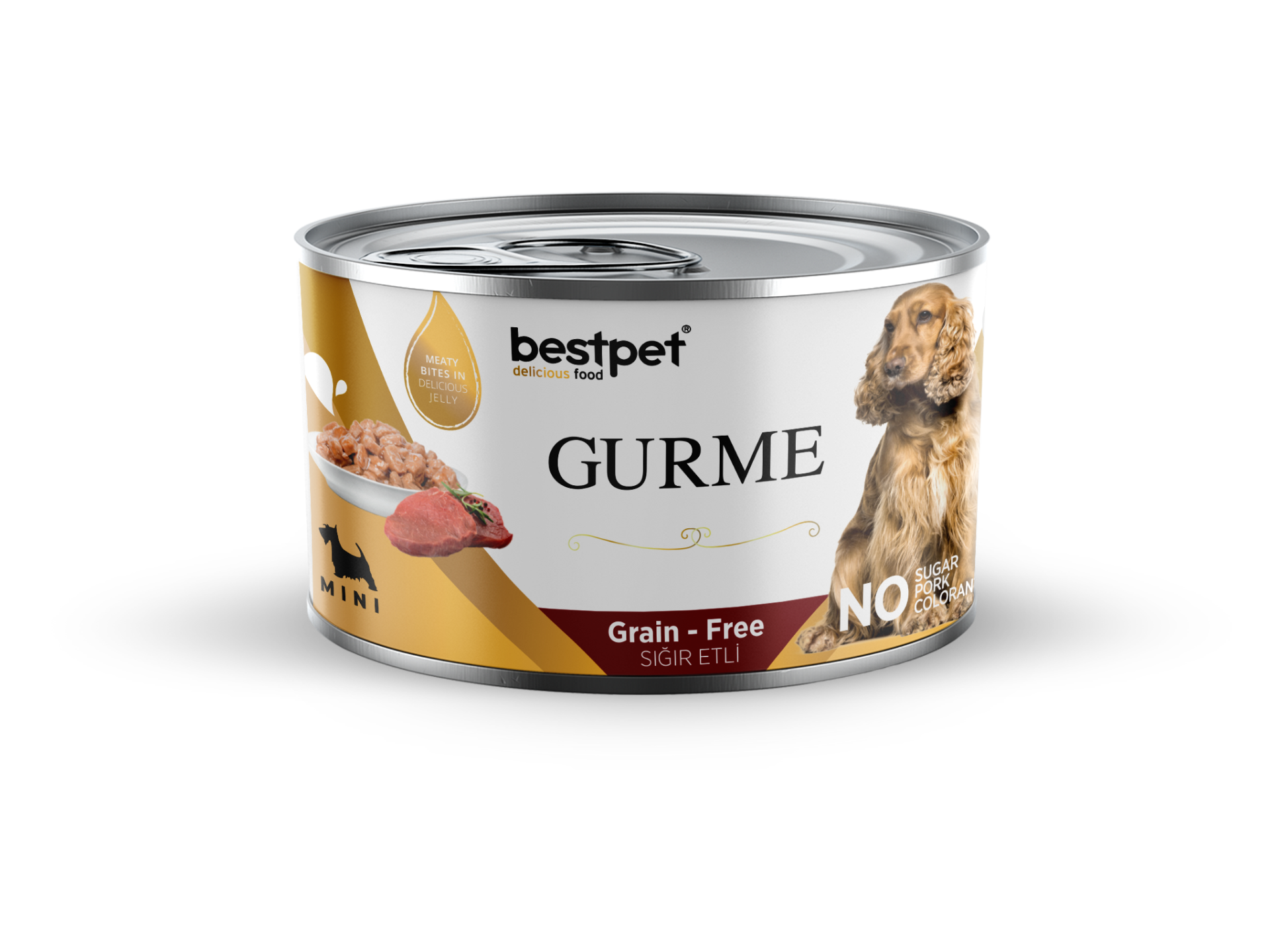 Bestpet Gurme Tahılsız Sığır Etli Mini Irk Yetişkin Köpek Konservesi 200 gr