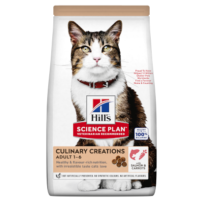 Hill's Culinary Creations Somonlu Ve Havuçlu Yetişkin Kedi Maması 10 Kg