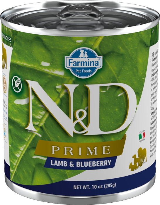 N&D Prime Kuzu Etli ve Yaban Mersinli Yetişkin Köpek Konservesi 285 gr