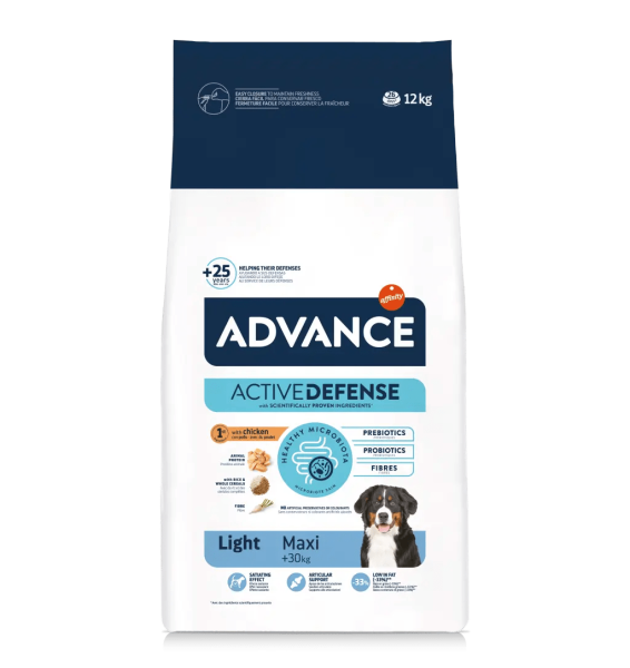 Advance Light Tavuklu Büyük Irk Yetişkin Köpek Maması 12 Kg