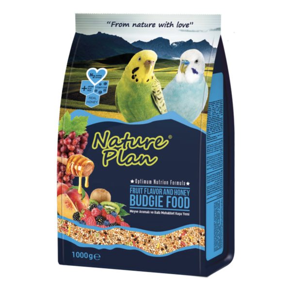 Nature Plan Meyve Aromalı Ve Ballı Muhabbet Kuşu Yemi 1000 gr