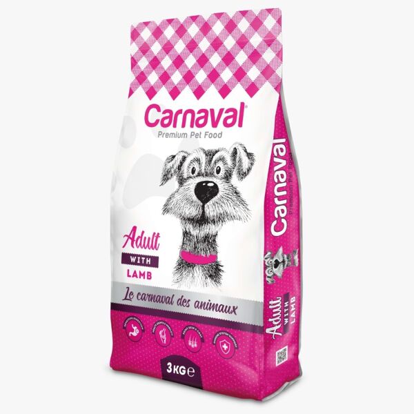 Carnaval Premium Dog Adult Lamb&rice Adult Kuzu Etli Yetişkin Köpek Maması 3 kg