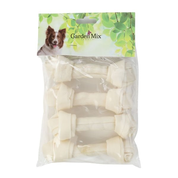 Garden Mix Beyaz Düğümlü Deri Kemık 5-5.5” – 4'lü
