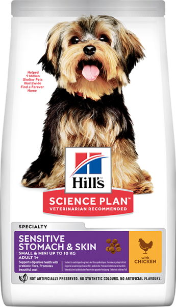 Hill's Adult Small & Mini Sensitive Stomach Skin Tavuklu Küçük ve Mini Irk Yetişkin Köpek Maması 1.5 Kg
