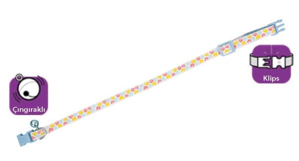 Karlıe Kedi Tasması 20-35 Cm Çiçek Desenli