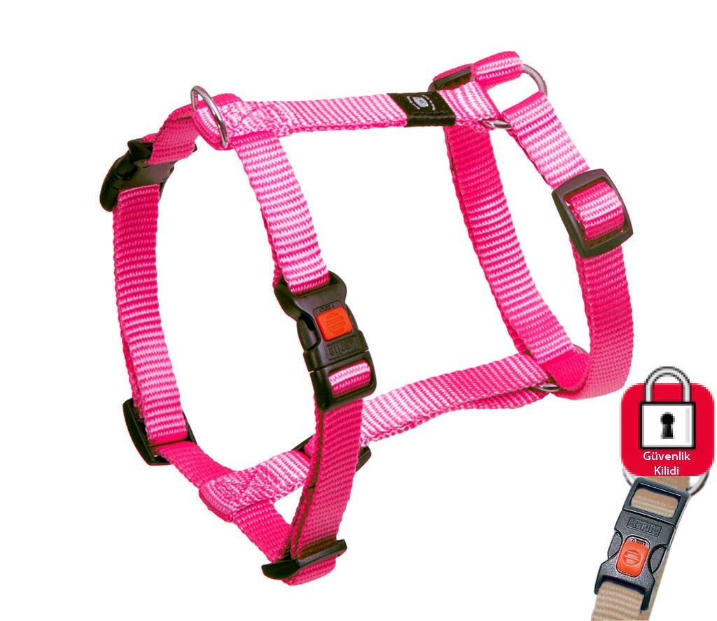 Karlie Kilitli Göğüs Tasması 25-40 Cm Kırmızı