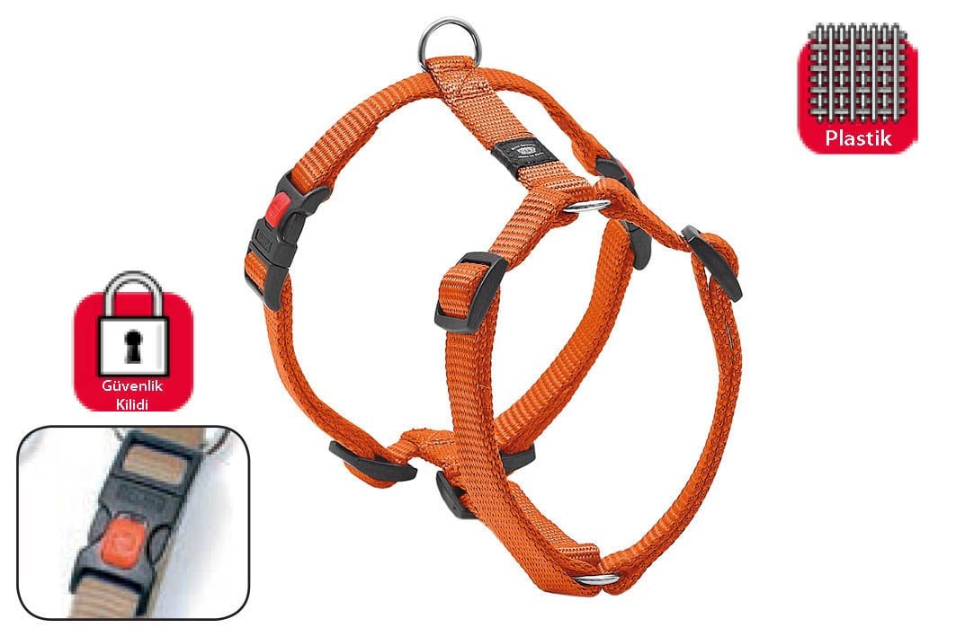 Karlie Kilitli Göğüs Tasma S 35-50 Cm Turuncu