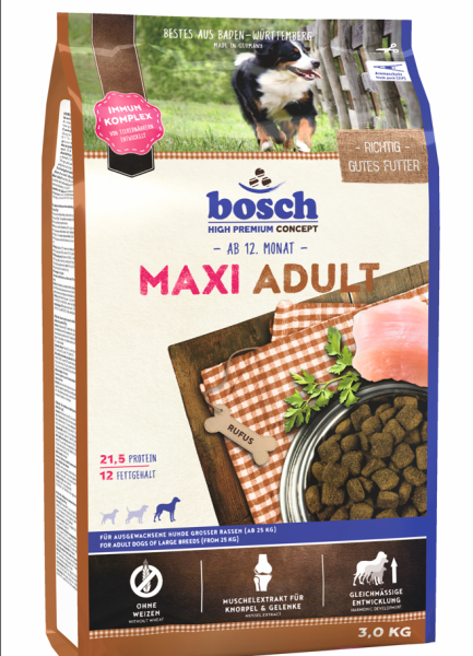Bosch Maxi Adult Yetişkin Köpek Maması Büyük Irk 3 Kg
