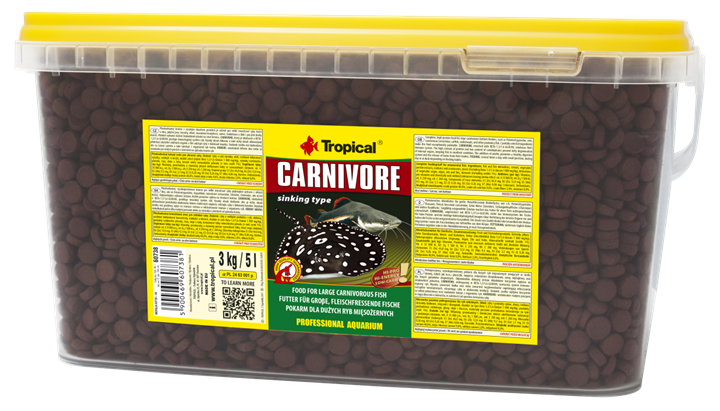 Tropical Carnivore Akvaryum Balık Yemi (5 litre) 3 Kg