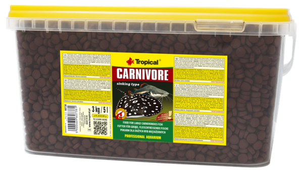 Tropical Carnivore Akvaryum Balık Yemi (5 litre) 3 Kg