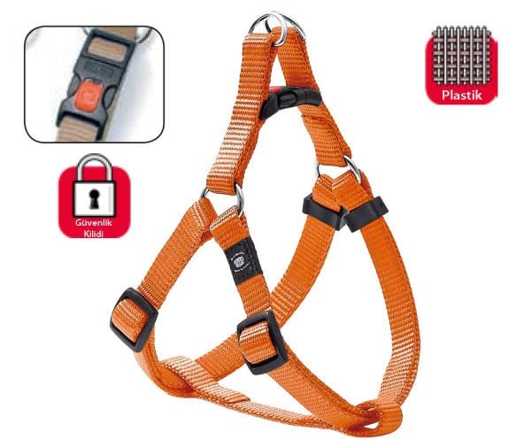Karlie Kilitli Göğüs Tasma S/M 35-60Cm Turuncu
