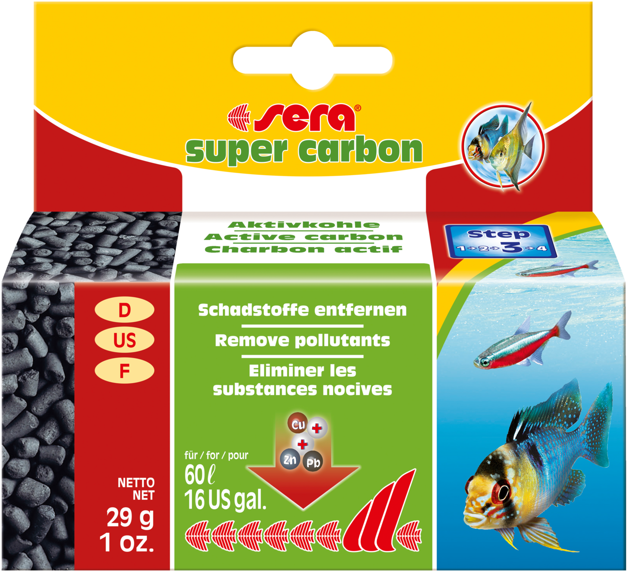 Sera Super Carbon Akvaryum Aktif Karbon Filtre Malzemesi 29 gr