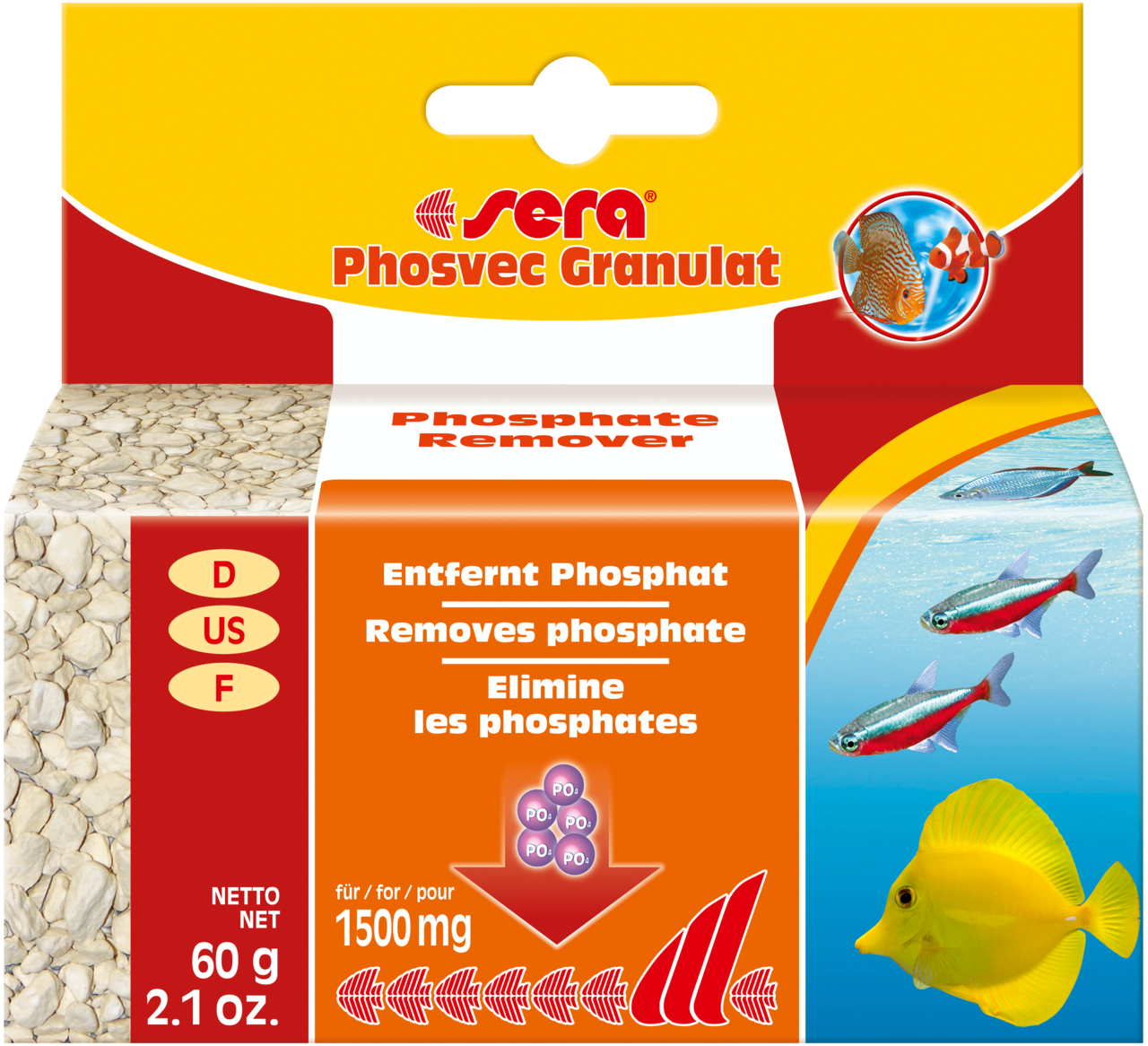 Sera Phosvec Granulat Akvaryum Fosfat Giderici 60 gr