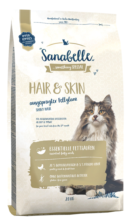 Sanabelle Hair & Skin Parlak Tüyler İçin Yetişkin Kedi Maması 2 Kg