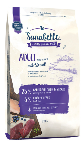 Sanabelle Adult Deve Kuşu Etli Yetişkin Kedi Maması 2 Kg