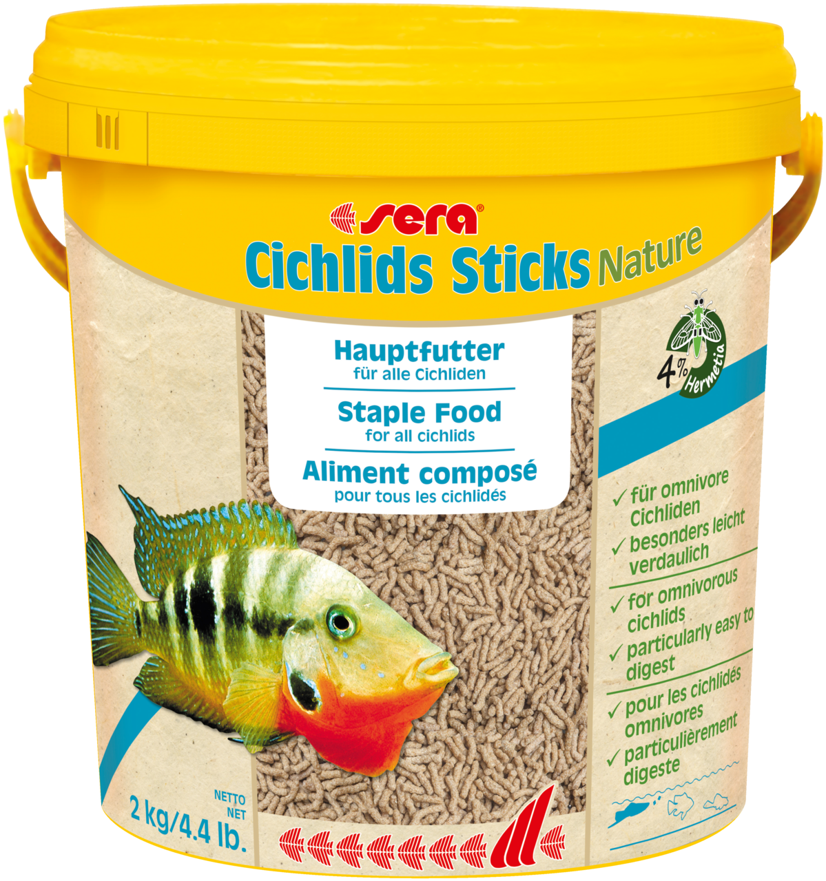 Sera Cichlid Sticks Nature Balık Yemi (10 litre) 2 kg