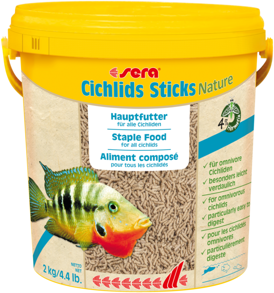 Sera Cichlid Sticks Nature Balık Yemi (10 litre) 2 kg