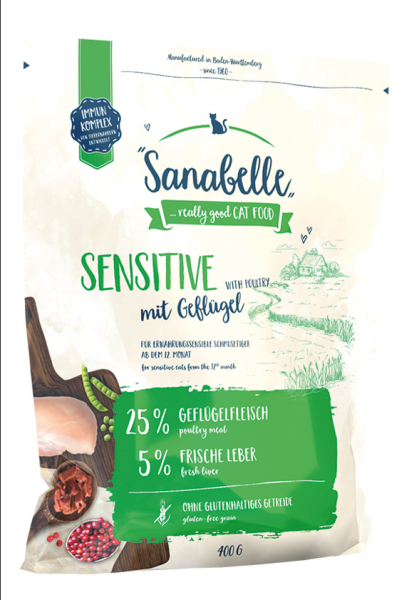 Sanabelle Sensitive Kümes Hayvanlı Yetişkin Kedi Maması 400 gr