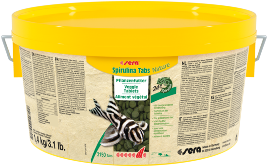 Sera Spirulina Tabs Nature Balık Yemi 2150 Tablet 1.4 Kg
