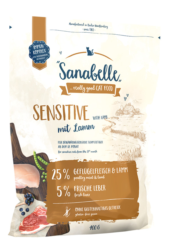 Sanabelle Sensitive Kuzu Etli Yetişkin Kedi Maması 400 gr