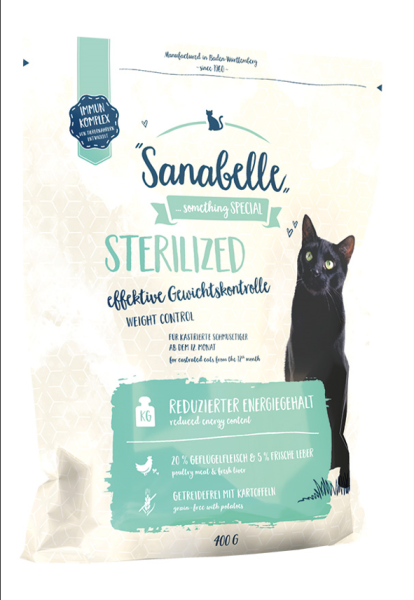 Sanabelle Sterilized Kilo Kontrolü İçin Yetişkin Kısırlaştırılmış Kedi Maması 400 gr