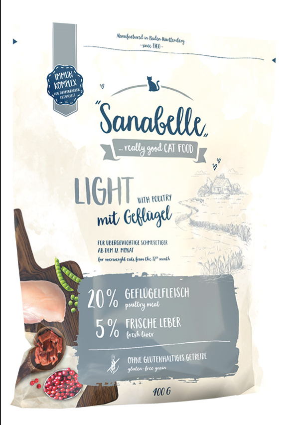 Sanabelle Light Kümes Hayvanlı Yetişkin Kedi Maması 400 gr