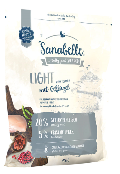 Sanabelle Light Kümes Hayvanlı Yetişkin Kedi Maması 400 gr