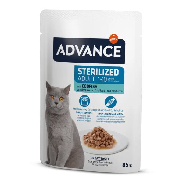 Advance Morina Balıklı Pouch Kısırlaştırılmış Yetişkin Kedi Maması 85 gr